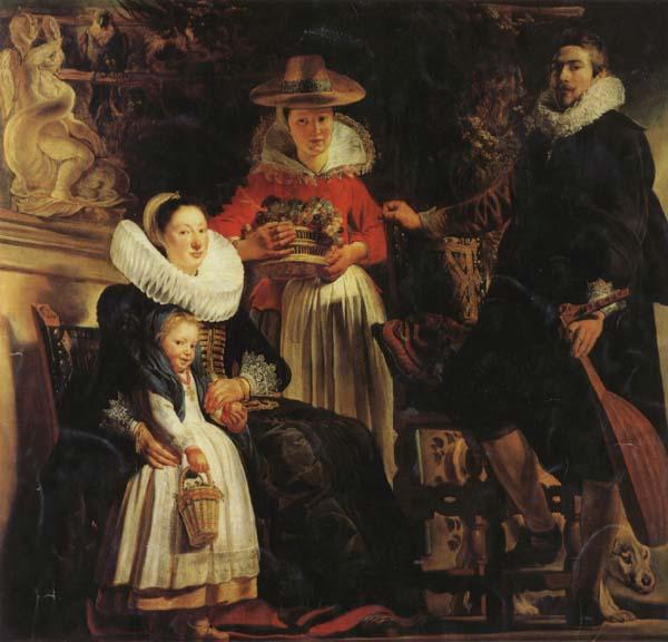Jacob Jordaens The Artist and His Family in a Garden oil painting image